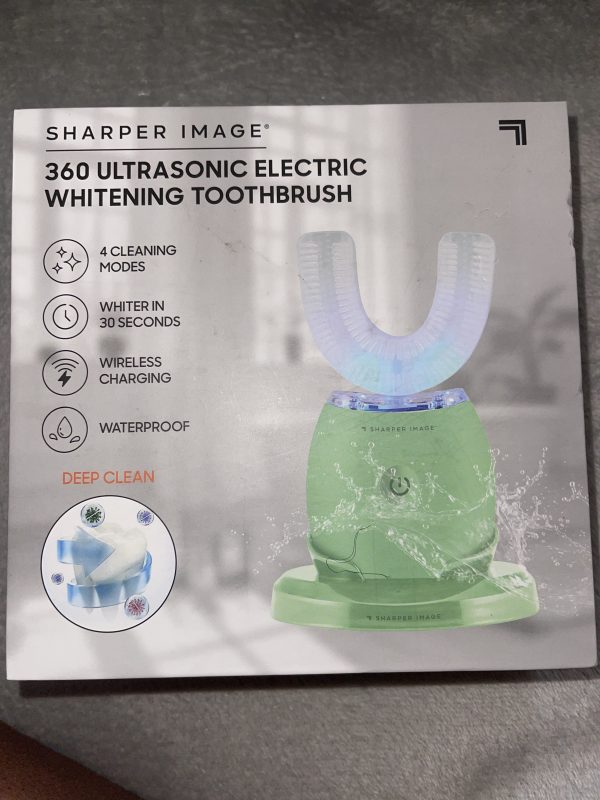 SHARPER IMAGE 360 ULTRASONIC ELECTRIC WHITENING TOOTHBRUSH