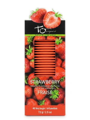 Touch Organic Strawberry White Tea -40 Tea Bags - 2.5oz/72g
