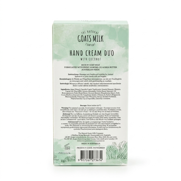 Goat Milk Moisturising Hand Cream- Duo Pack 4oz